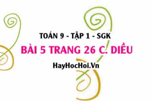 Bài 5 trang 26 Toán 9 tập 1 Cánh Diều